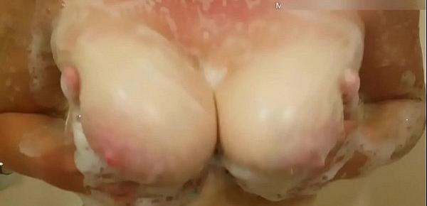  50 Plus Year Old Wife Natural Tit Hangers and Pussy Wash